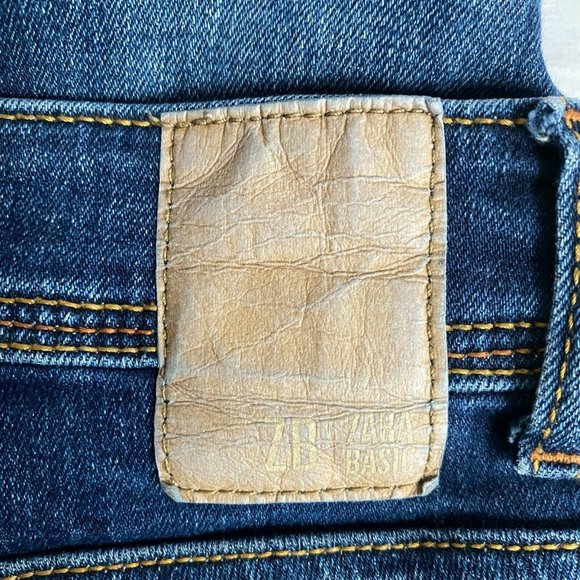 ZARA BASIC Z1975 Denim Dark Wash Skinny Jeans #H04 - Picture 8 of 9